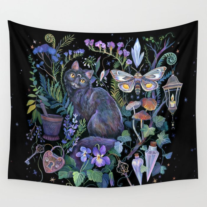 Witch Potion Garden Wall Tapestry