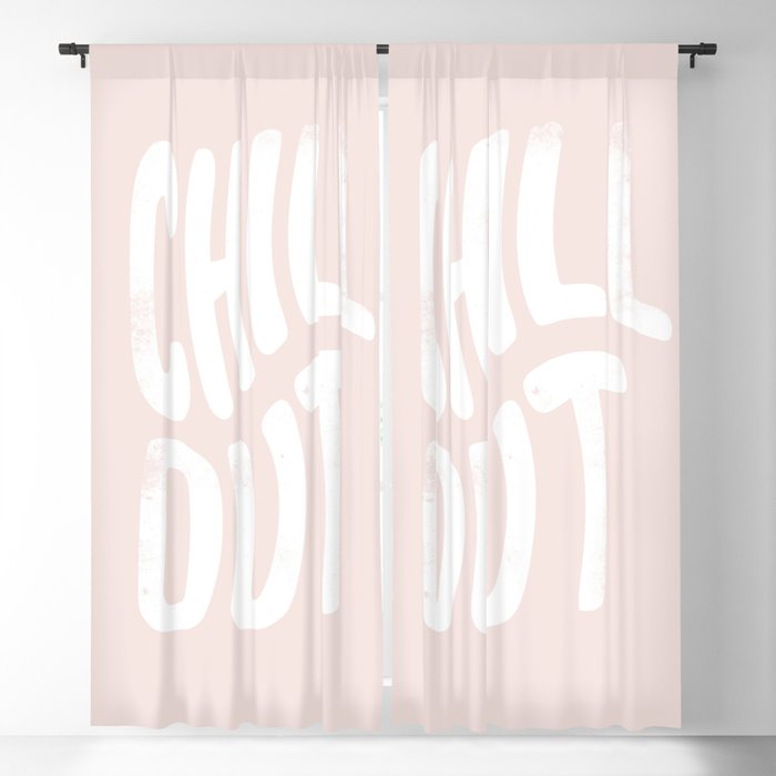 Chill Out Vintage Pink Blackout Curtain