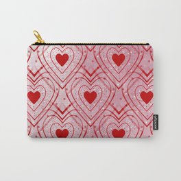 Heartbeat  Carry-All Pouch | Prettyhearts, Red, Pink, Heart, Valentinesart, Heartrepeat, Repeatpattern, Heartpattern, Valentinesday, Love 