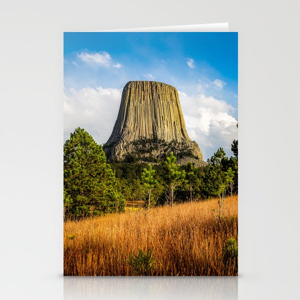 Close Encounter - Devils Tower on Autumn Day in the Black Hills of Wyoming Stationery Cards