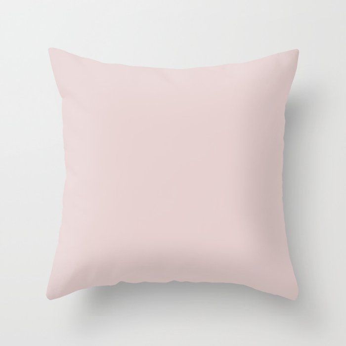 MAUVE CHALK pastel solid color Throw Pillow by NOW COLOR Society6