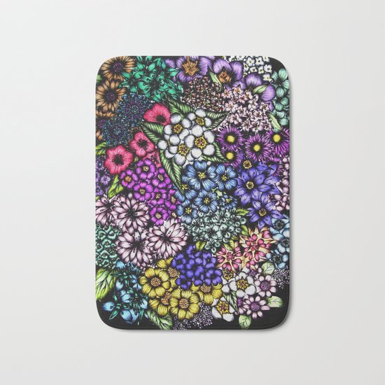 Midnight Blossoms Bath Mat