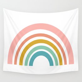 Simple Happy Rainbow Art Wall Tapestry
