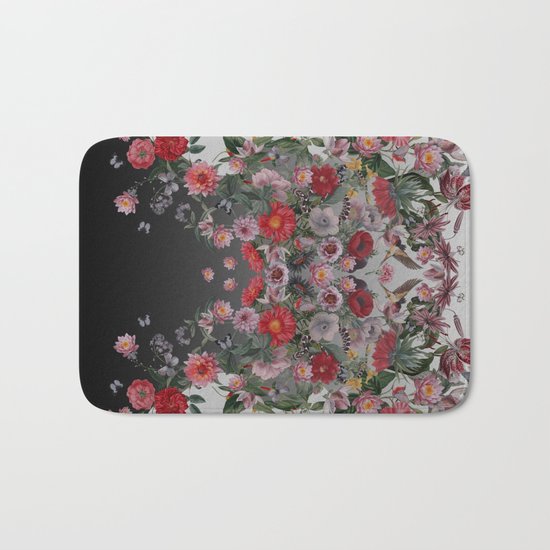 Flowers and Animals Bath Mat