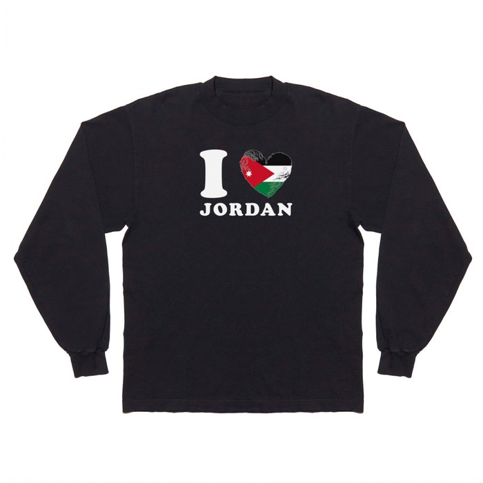I Love Jordan Long Sleeve T Shirt