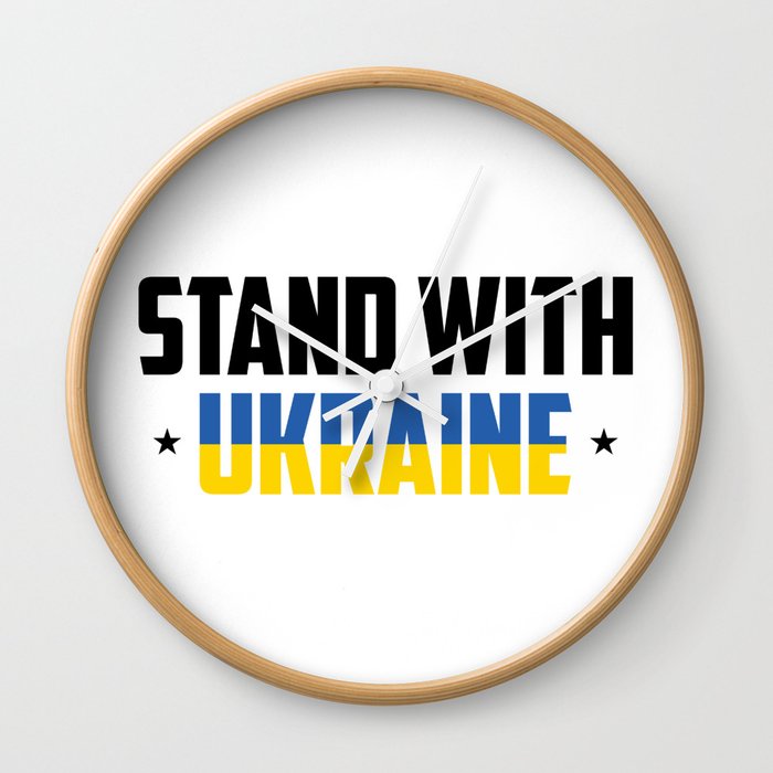 Stand With Ukraine Wall Clock