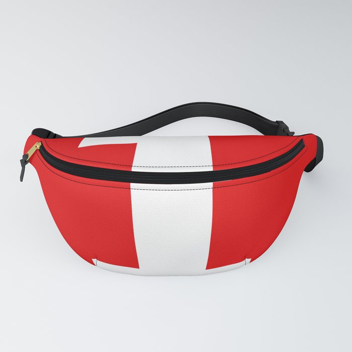 Number 1 (White & Red) Fanny Pack