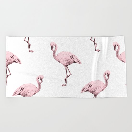 Simply Pink Flamingo in Pink Flamingo Beach Towel