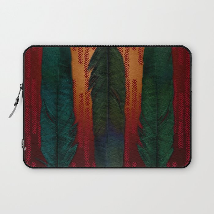 Feathers at campfire Laptop Sleeve