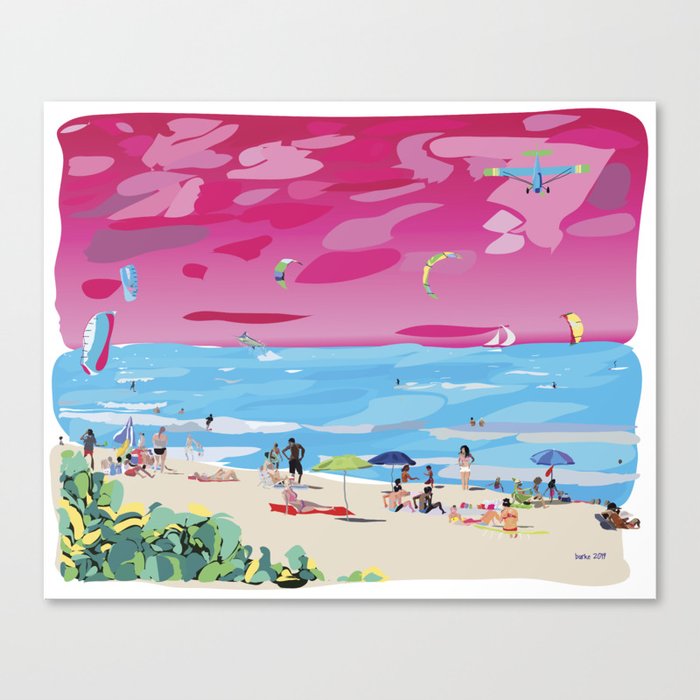 Saturday on the Beach in Lake Worth Canvas Print