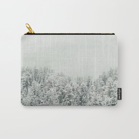 White Snowy Landcape Carry-All Pouch