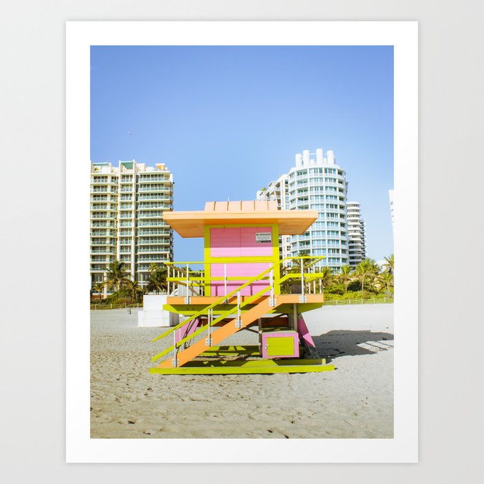 Miami Beach - Lifeguard tower Art Print