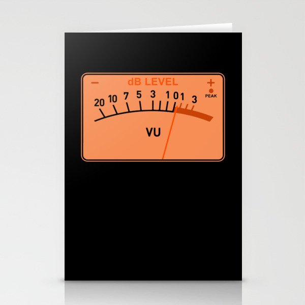 Volume Meter Stationery Cards
