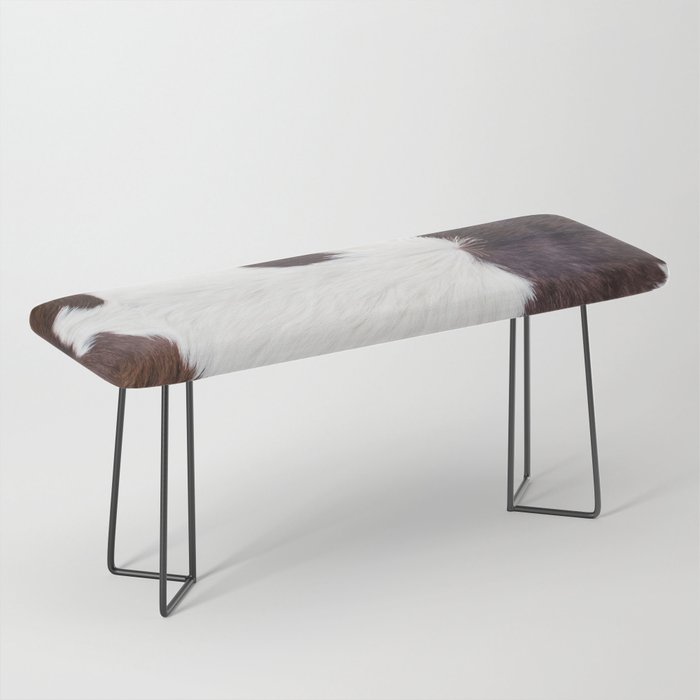 Cottagecore Cowhide  Bench
