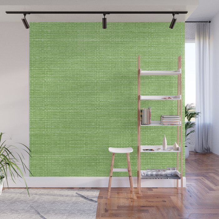 Meadow Green Heritage Hand Woven Cloth Wall Mural
