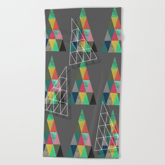 Xmas Trees Beach Towel