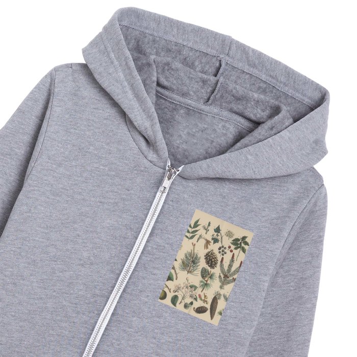 Forest Botanical Kids Zip Hoodie