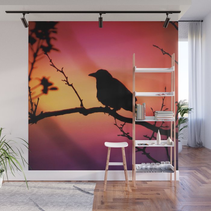 Perched In The Sunset  Wall Mural