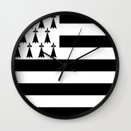 Flag of brittany Wall Clock