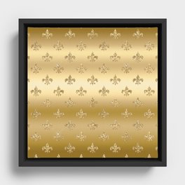 Amazing Spakling Gold Design Pattern Framed Canvas