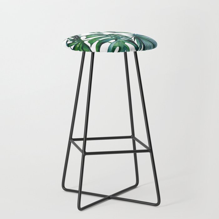 Tropical Palm Leaves Classic Bar Stool By Followmeinstead Society6 Tropical Palm Leaves Classic Bar Stool
