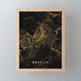 Brasilia, Brazil - Gold Framed Mini Art Print