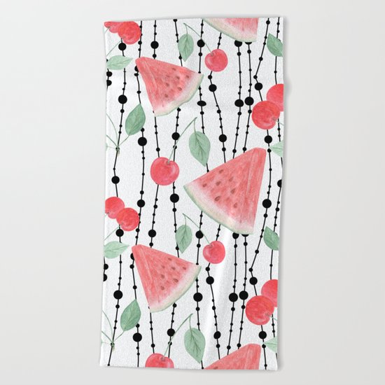 Fruit pattern. Beach Towel
