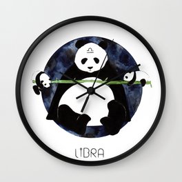 Panda Zodiac Libra Wall Clock