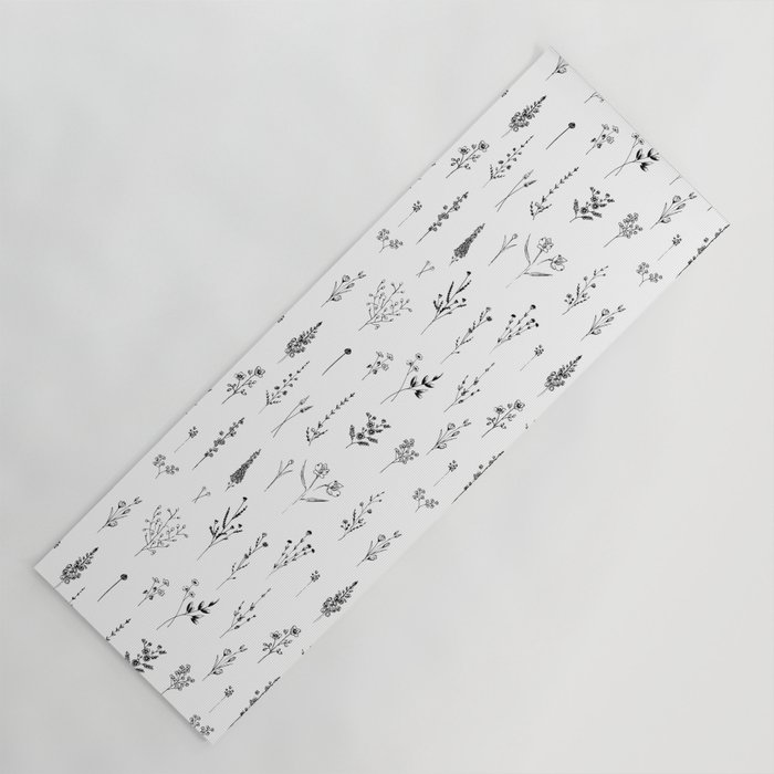 Mini Wildflowers Pattern Yoga Mat