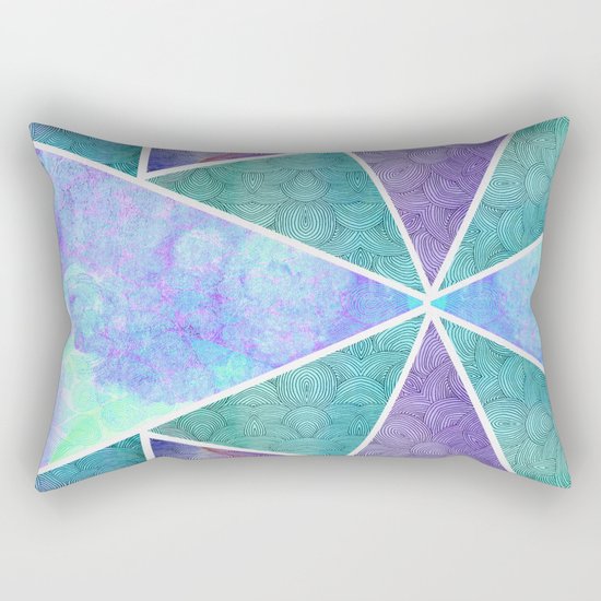 Geometric Reflection Rectangular Pillow