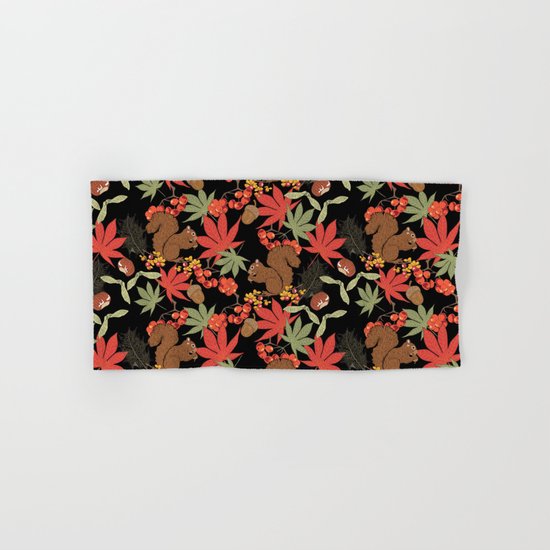 Autumn squirrel Hand & Bath Towel