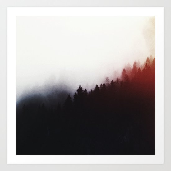 Watercolor woods Art Print