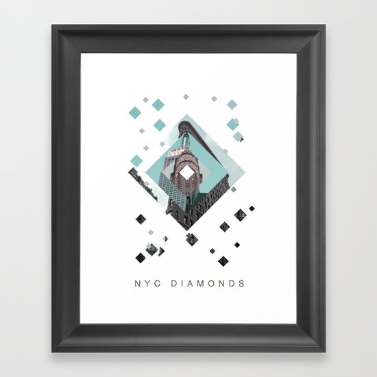 New York City Diamonds Framed Art Print