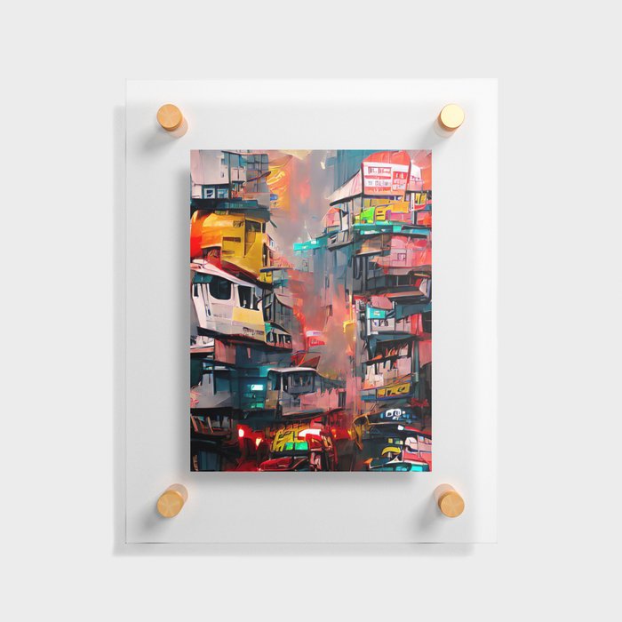 Manila Philippines Illustration Wall Art Floating Acrylic Print