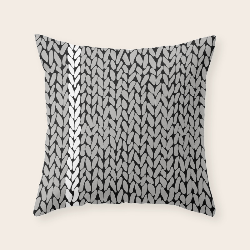 white knit throw pillow