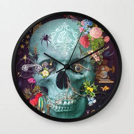 CREATION Skull Wall Clock | Collage, Illustration, Pop Surrealism, Vintage 