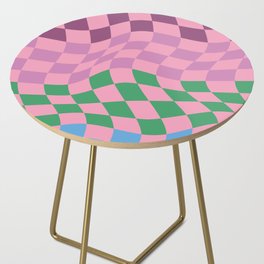 Colorful Checkerboard Pattern 4 Side Table