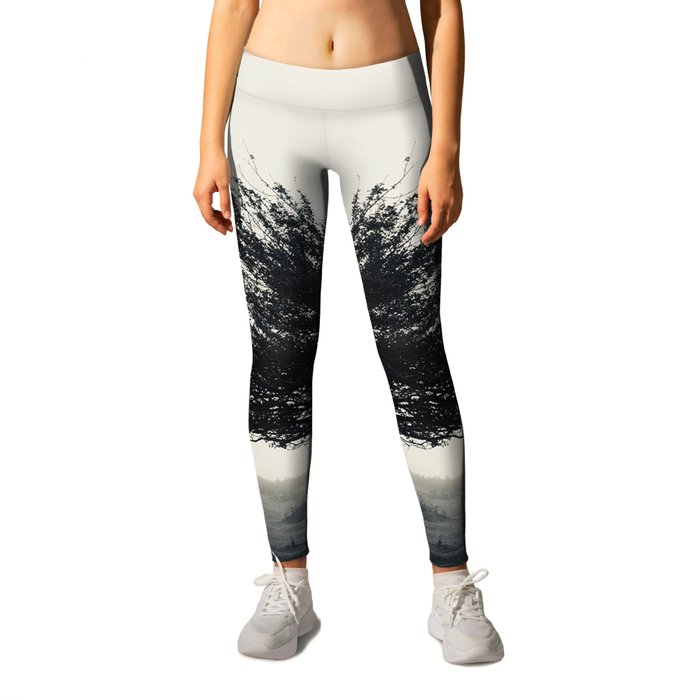Mystical 3 symmetry, collection, black and white, bw, set Leggings