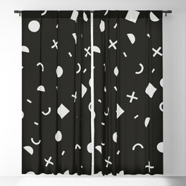 Black & White Memphis Pattern Blackout Curtain