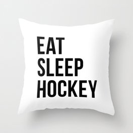 Eat. Sleep. Hockey. Repeat. 16x16 pillow cover