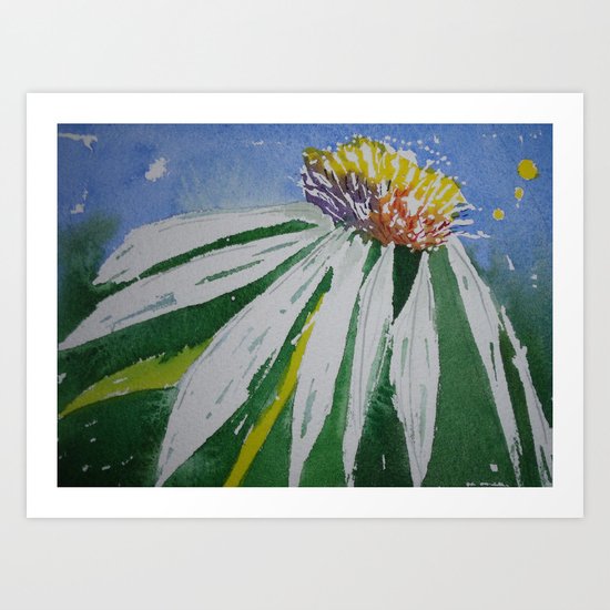 Single daisy Art Print