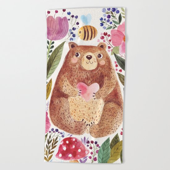 bear 2 Beach Towel