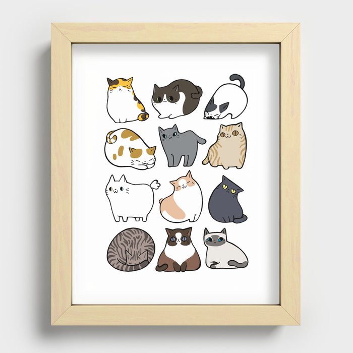 Cats Cats Cats Recessed Framed Print