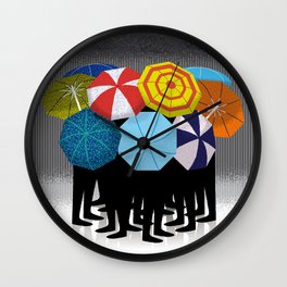 Umbrellas Wall Clock