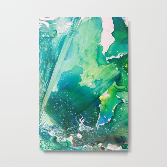 Environmental Importance, Deep Sea Water Bubbles Metal Print