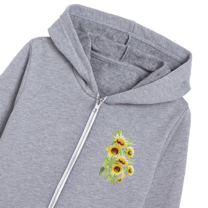Just For You - Sunflowers Kids Zip Hoodie