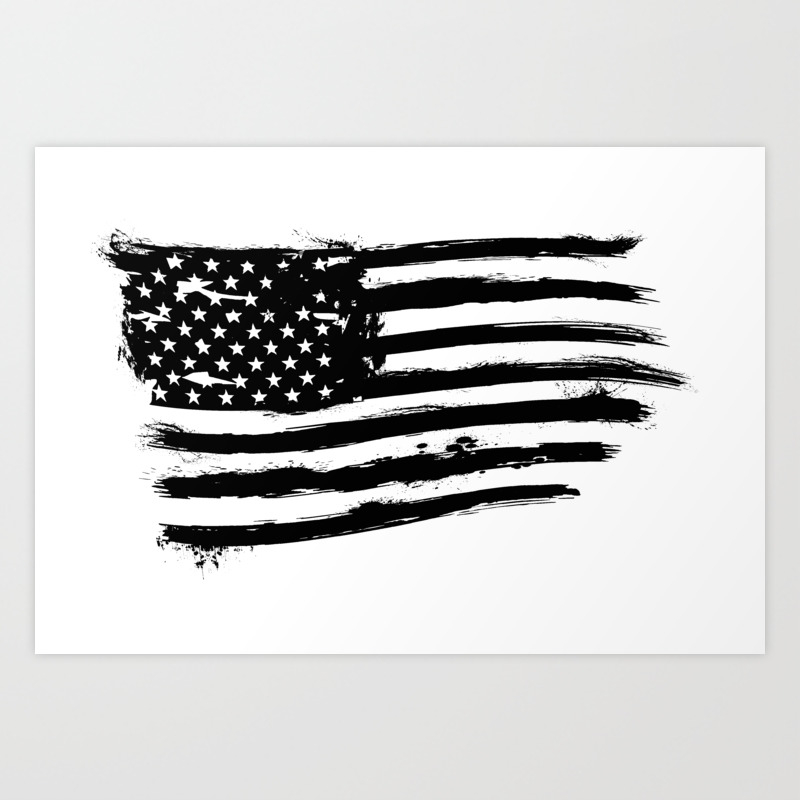 WHOLESALE LOT OF 20 BLACK AND WHITE USA AMERICA FLAG MADE IN US STICKERS PATRIOT 
