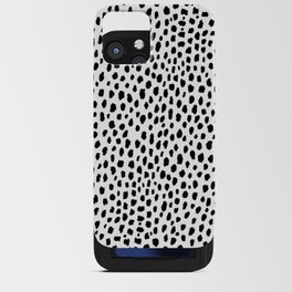 Dalmatian Spots (black/white) iPhone Card Case
