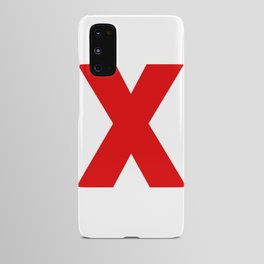 letter X (Red & White) Android Case