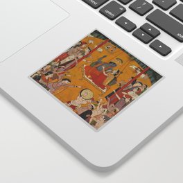 Hindola Raga 18th Century Classical Hindu Art Sticker